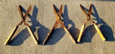 Antique trio of Garden shears