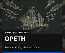 Opeth ticket Dublin