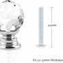 10 X Probrico 20mm Round Glass Kitchen Cabinet Knob Clear Diamond Furniture Drawer Handle Crystal Cupboard Pull with Screws (MULTIPLE AMOUNTS AVAILABLE, SEE DESCRIPTION) Image 3