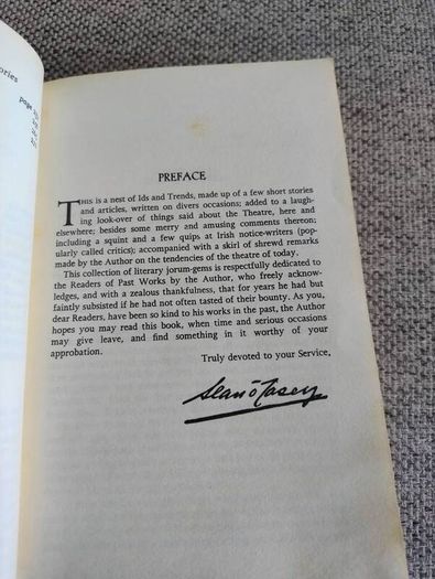 Sean O Casey The Green Crow selected writings in used condition FREE STANDARD POSTAGE INCLUDED