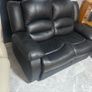 Black Leather 2&3 seater Image 4