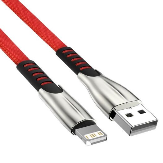 NOHON Premium 3M Apple 3A Lightning Fast Charger & Data Sync Zinc Alloy Flat Nylon Braided Cable (Brand New/Warranty)