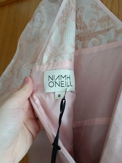 New Designer Niamh O Neill boutique champagne dusky pink dress 8 occasion for wedding confirmation communion