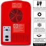 4L Mini Fridge 6 Can Portable Cooler/Warmer, Compact Personal Refrigerator for Snacks Drinks Skincare,12V and AC Cords,Accessory for Kids Bedroom Home Office Travel Car,Coke,Polar Bear (FREE SHIPPING) Image 7