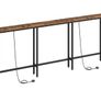 200 cm Slim Console Table with 2 Charging Stations, Narrow Behind Sofa Table, Long Hallway Table with Adjustable Feet, for Hallway, Living Room, Rustic Brown and Black Image 2