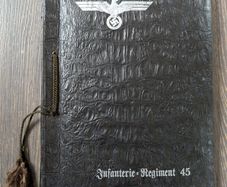 German Military Infantry Regiment Soldier Photo Album with Third Reich Nazi Eagle World War 2
