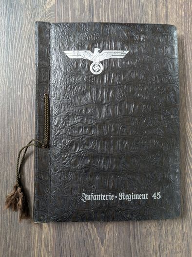 German Military Infantry Regiment Soldier Photo Album with Third Reich Nazi Eagle World War 2