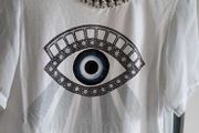 SANDRO 'Evil Eye' Jewelled T-Shirt Sz 2 (Fit 8-12UK) - Rrp 159 (New)