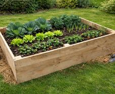 Small veggie garden raised bed, planter box 180x65x45cm