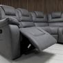 Big Offer! Axel Corner Grey Technology Fabric Manual Recliner Sofa Image 4