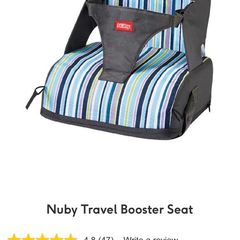 Travel booster seat for meal time