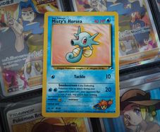 Misty's Horsea ! from Gym Heroes Set ! 2000 ! Vintage Pokemon Card !
