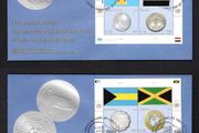 2010 United Nations (New York) Coins &amp; Flags (Bahamas, Jamaica, Panama, Guatemala, Honduras, Kuwait, St. Lucia &amp; Yemen) Commemorative Stamps Mint Never Hinged (MNH) &amp; First Day Cover (FDC)