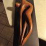 ON BLACK BOARD Wood Yoga Meditation Sculpture - Creative Yoga Pose Statue, Handcrafted . Image 9