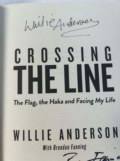 SIGNED Crossing The Line by Willie Anderson Ulster & Ireland Rugby Legend