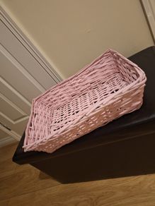 Pink hamper basket
