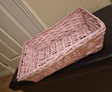 Pink hamper basket