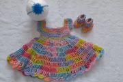 Beautiful handmade baby dress 0-3 months