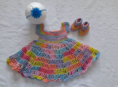 handmade baby dress set 0-3 months