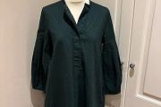 Cos green cotton smock dress 8-10