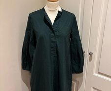 Cos green cotton smock dress 8-10