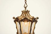 1950s French Louis XV Style Heavy Chrome Lantern