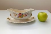 Vintage Crown Ducal "Premier citrus" Gravy Boat with attached saucer
