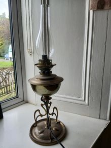 Antique oil lamp
