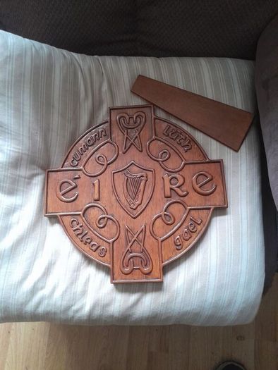 vintage carved g.a.a shield