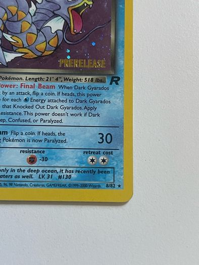 Dark Gyarados - Prerelease Holo Nm