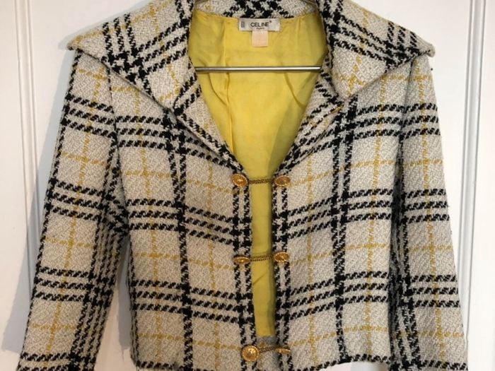 Vintage Celine Cashmere tweed jacket Uk8.