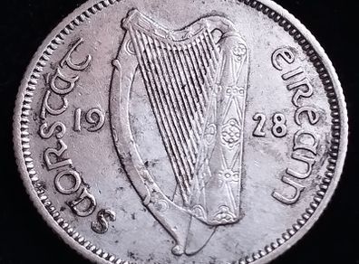 #836 - Ireland - 1928 - Shilling - Silver - KM.6