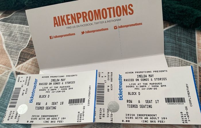 Imelda May live at the Marquee Cork with VIP passes