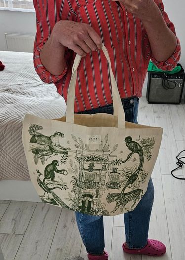 sezane tote bag and velvet scrunchie new