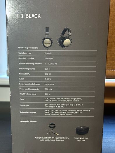 Audiophile Headphones: Beyerdynamic T1 2nd Generation Black Edition