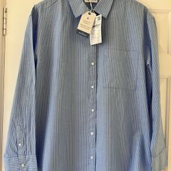 BNWT Size 14 Ladies Cotton Striped Shirt by Springfield