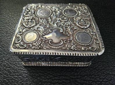 Antique Silver Jewellery Box
