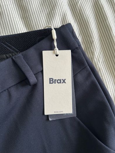 Brax "Style Marons" Navy Casual Jersey Trousers BNWT Size UK 12 / EU 38