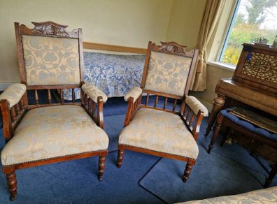 Antique Chaise & Armchairs