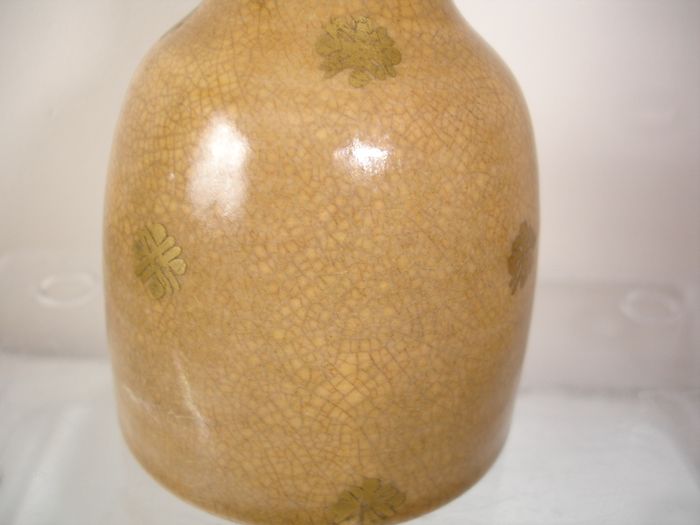 Vintage Crackle Glaze  Sake Bottle