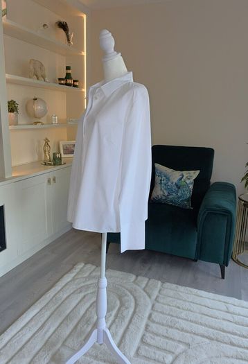 Ladies Fitted White Long-Sleeved Shirt by Next