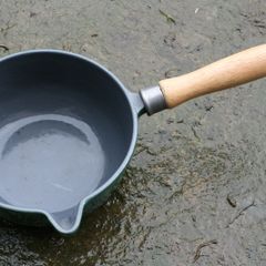 Vintage Cast Iron Sauce Pan W/ Wood Handle