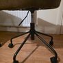 Brown leather adjustable desk chair Image 7