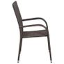 9 Piece Garden Dining Set Poly Rattan Brown Image 4