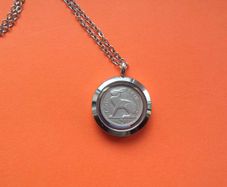 Irish 1968 Three Pence Coin Pendant Necklace