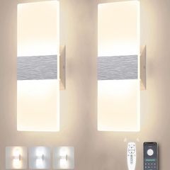 SYTMHOE Modern LED Wall Lights Set of 2