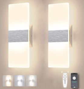 SYTMHOE Modern LED Wall Lights Set of 2
