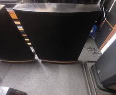 Legendary Quad Esl-63 Electrostatic Loudspeakers Stunning mega Rare black Tops with Black Frets
