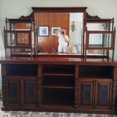 Mahogany sideboard with gold inlay