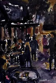 late night watercolour